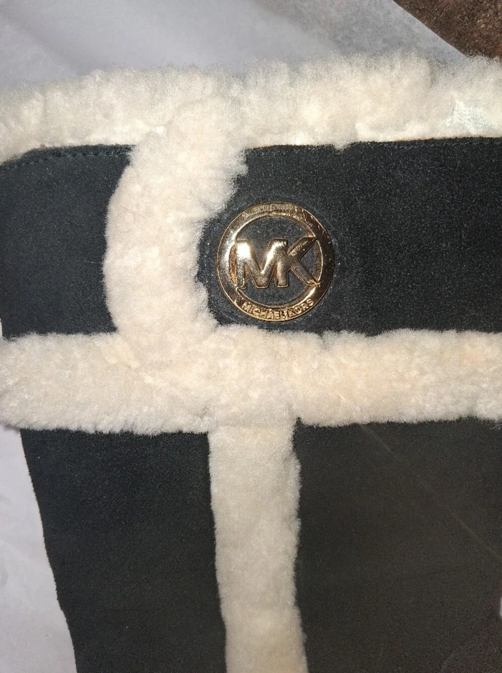 Michael Kors Fur Lined Boots Black Size 8 Womens